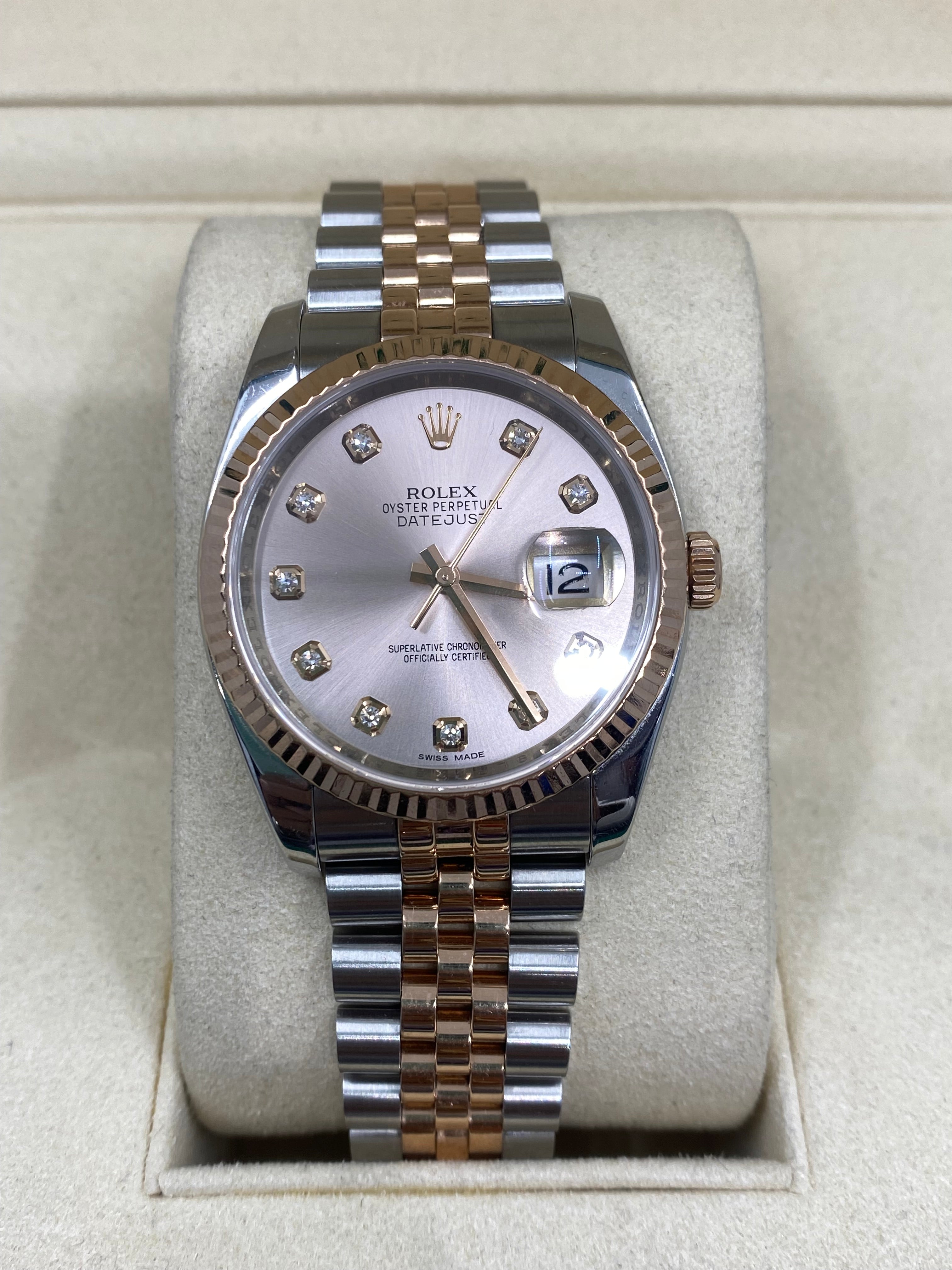 Rolex Datejust 36mm Diamond Two tone Gold 116231