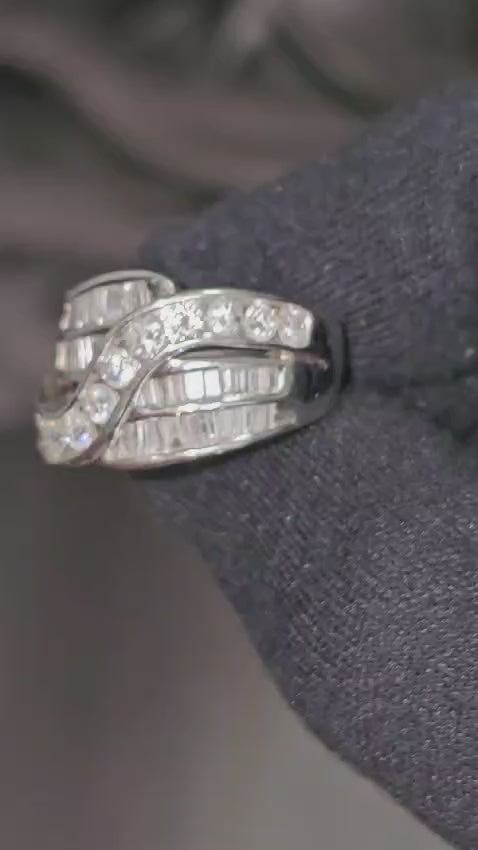 3.00 CT Brilliant Cut Diamond & 14K White Gold Ring