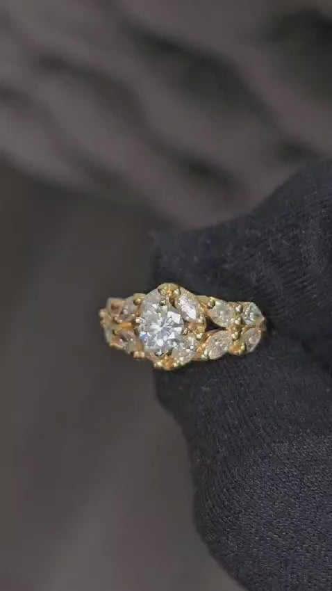 14K Gold, 1.85 CT Diamond Engagement Ring.