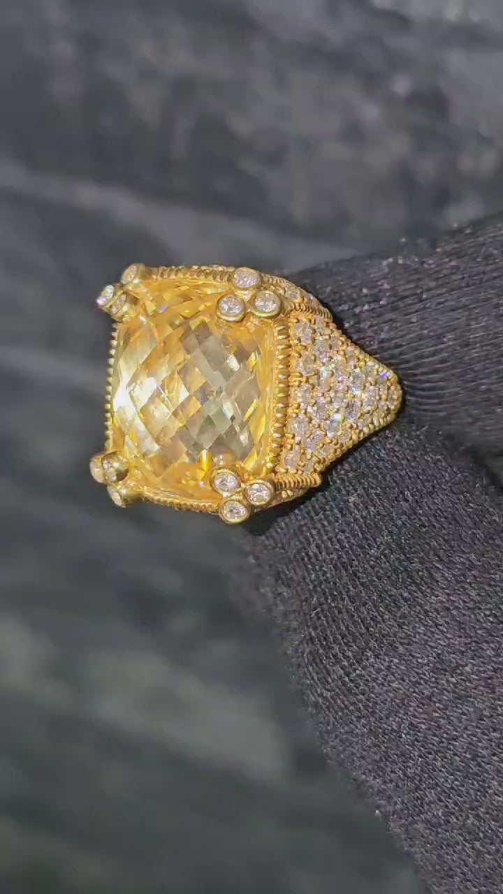 18K Gold, JUDITH RIPKA Diamond Ring