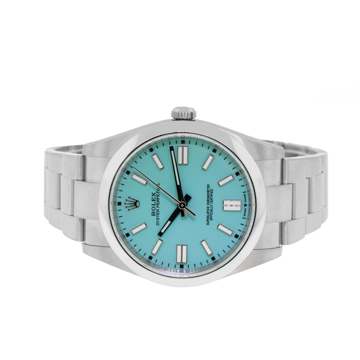 Rolex Oyster Perpetual Tiffany Blue 41mm 124300 Men's Luxury Watch
