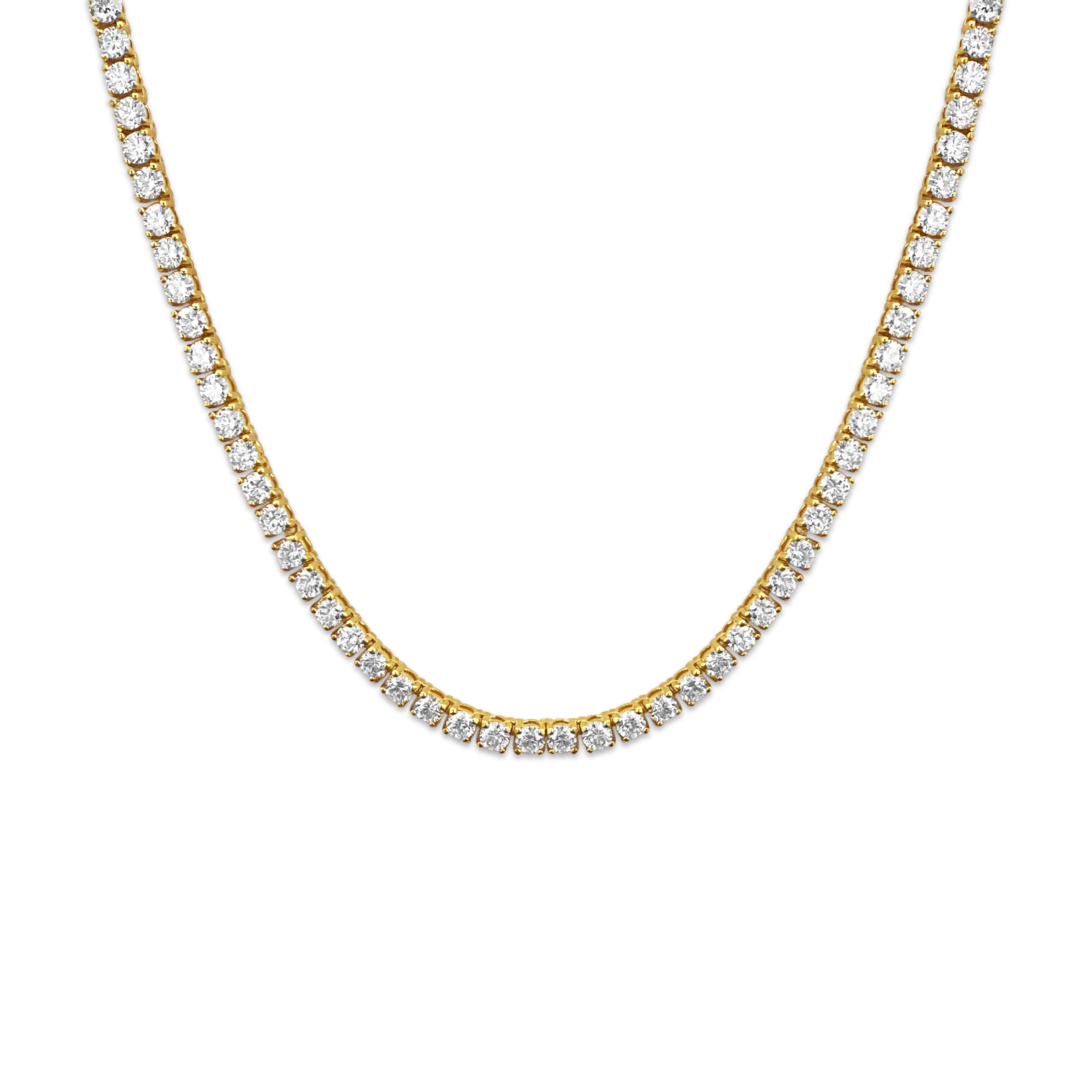 18 Carat VVS Diamond Tennis Necklace 14k Gold - Prince The Jeweler 18-carat-vvs-diamond-tennis-necklace-14k-gold, Necklaces & Pendants