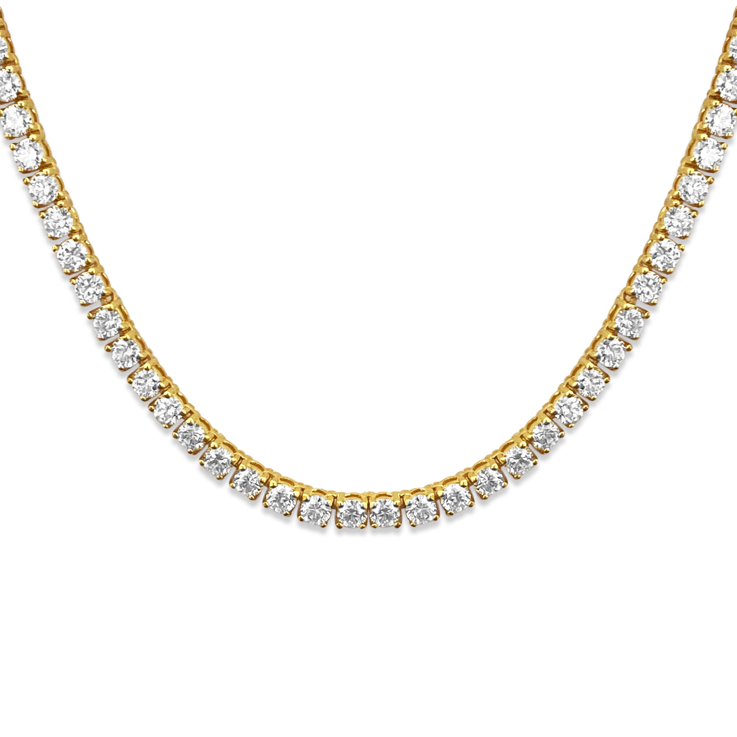 18 Carat VVS Diamond Tennis Necklace 14k Gold - Prince The Jeweler 18-carat-vvs-diamond-tennis-necklace-14k-gold, Necklaces & Pendants