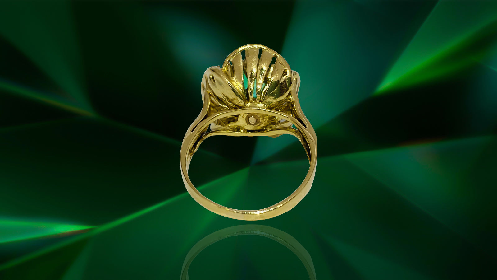 Vintage 18K Gold, 2.90 CT Diamond And Emerald Ring - Prince The Jeweler vintage-18k-gold-2-90-ct-diamond-and-emerald-ring, Rings