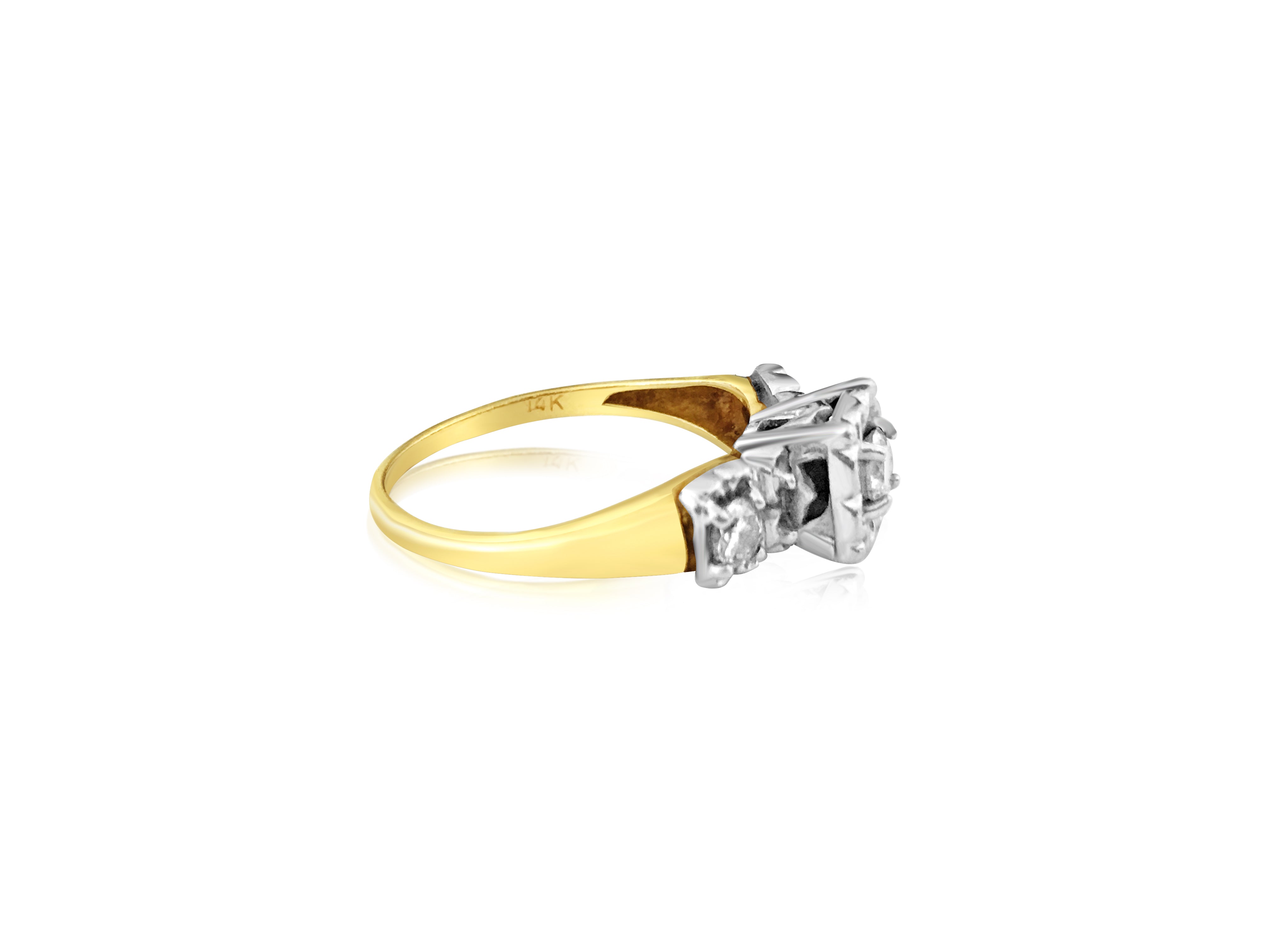Ladies, 0.37 Carat Diamonds in 14k Gold Ring. Vintage - Prince The Jeweler ladies-0-37-carat-diamonds-in-14k-gold-ring-vintage, Rings