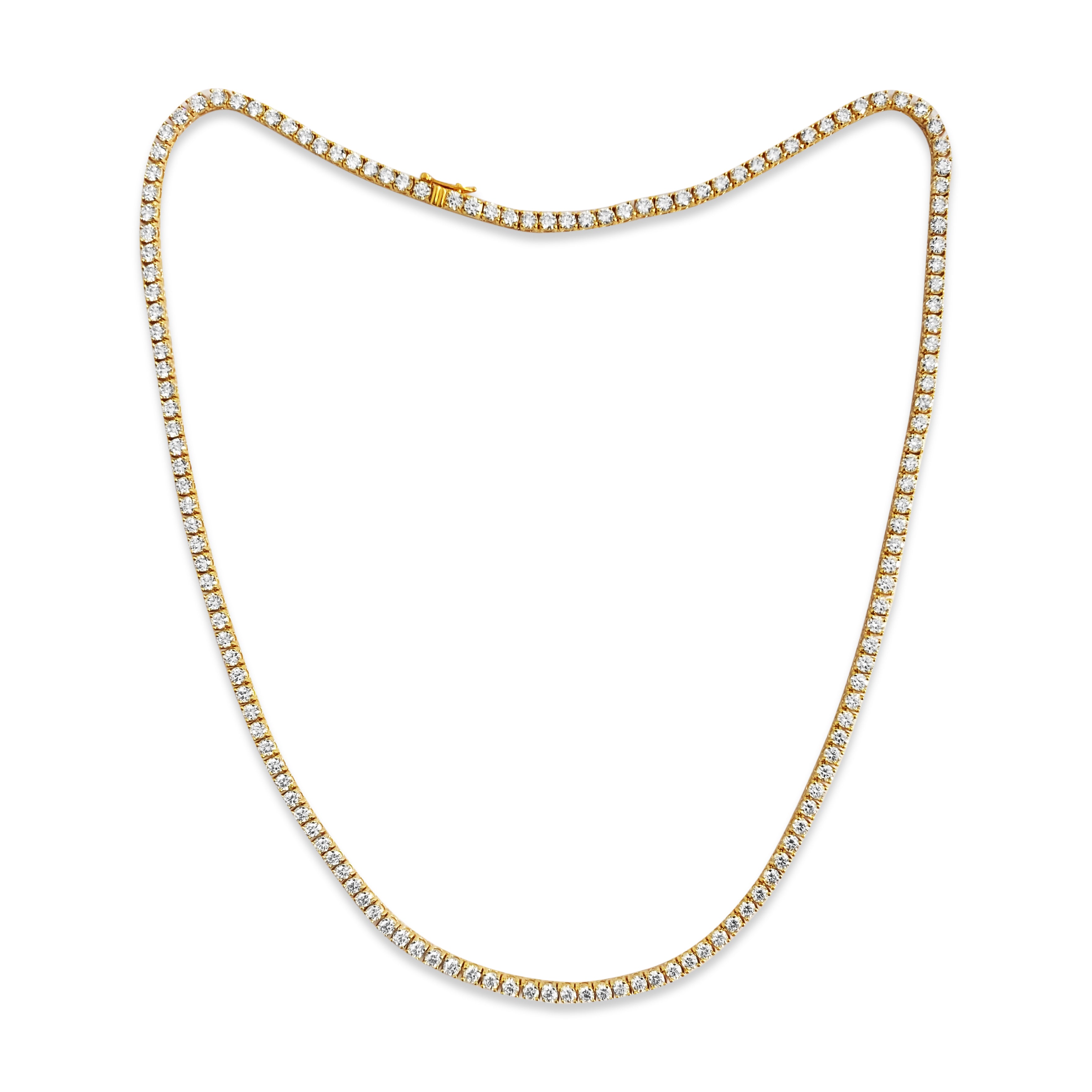 Custom 14.50 ct VVS Diamond Tennis Necklace Unisex - Prince The Jeweler custom-14-50-ct-vvs-diamond-tennis-necklace-unisex, Necklaces & Pendants