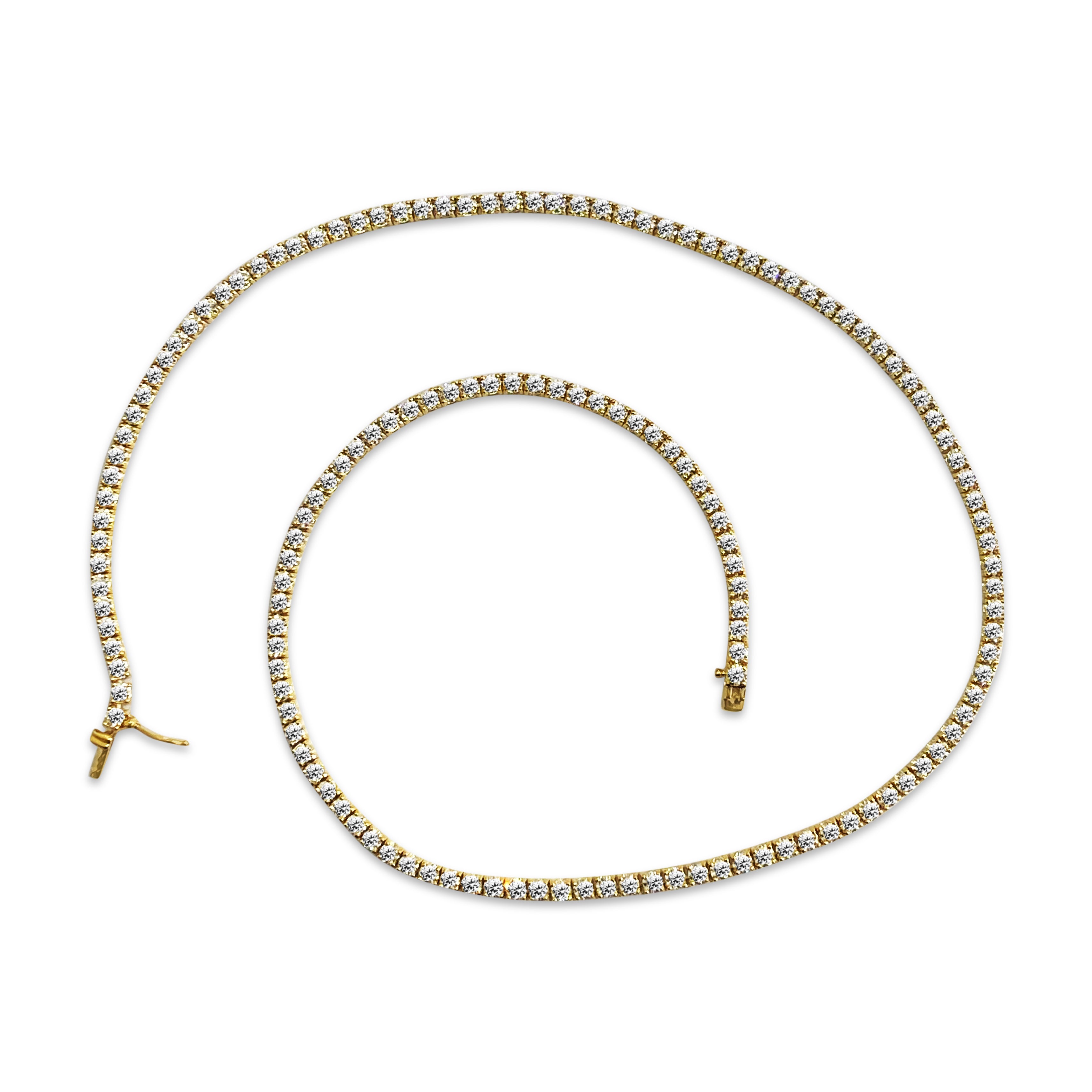 Custom 14.50 ct VVS Diamond Tennis Necklace Unisex - Prince The Jeweler custom-14-50-ct-vvs-diamond-tennis-necklace-unisex, Necklaces & Pendants