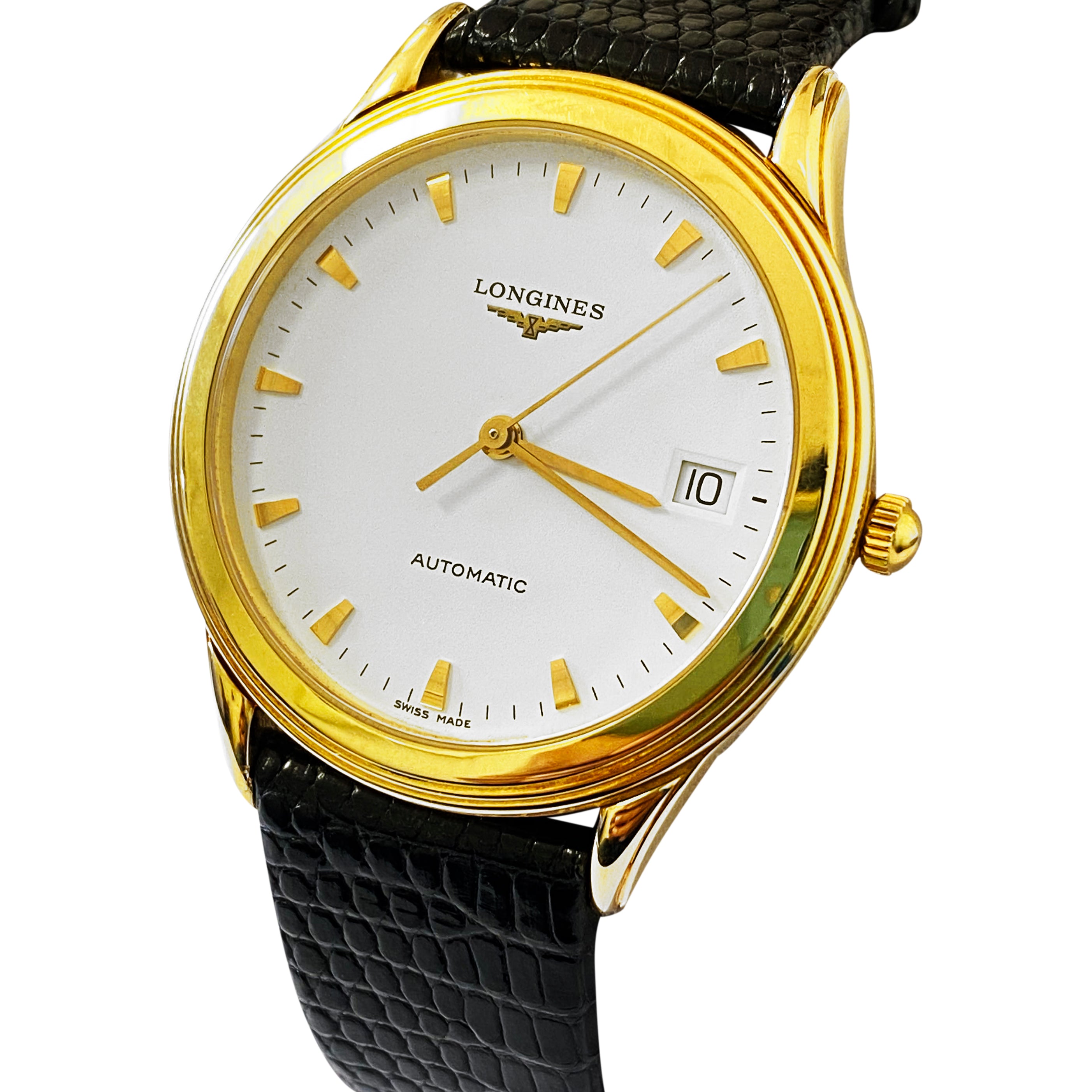 Longines Flagship Mens Automatic Watch 18K Gold. L46956 - Prince The Jeweler longines-flagship-mens-automatic-watch-18k-gold-l46956, Watches
