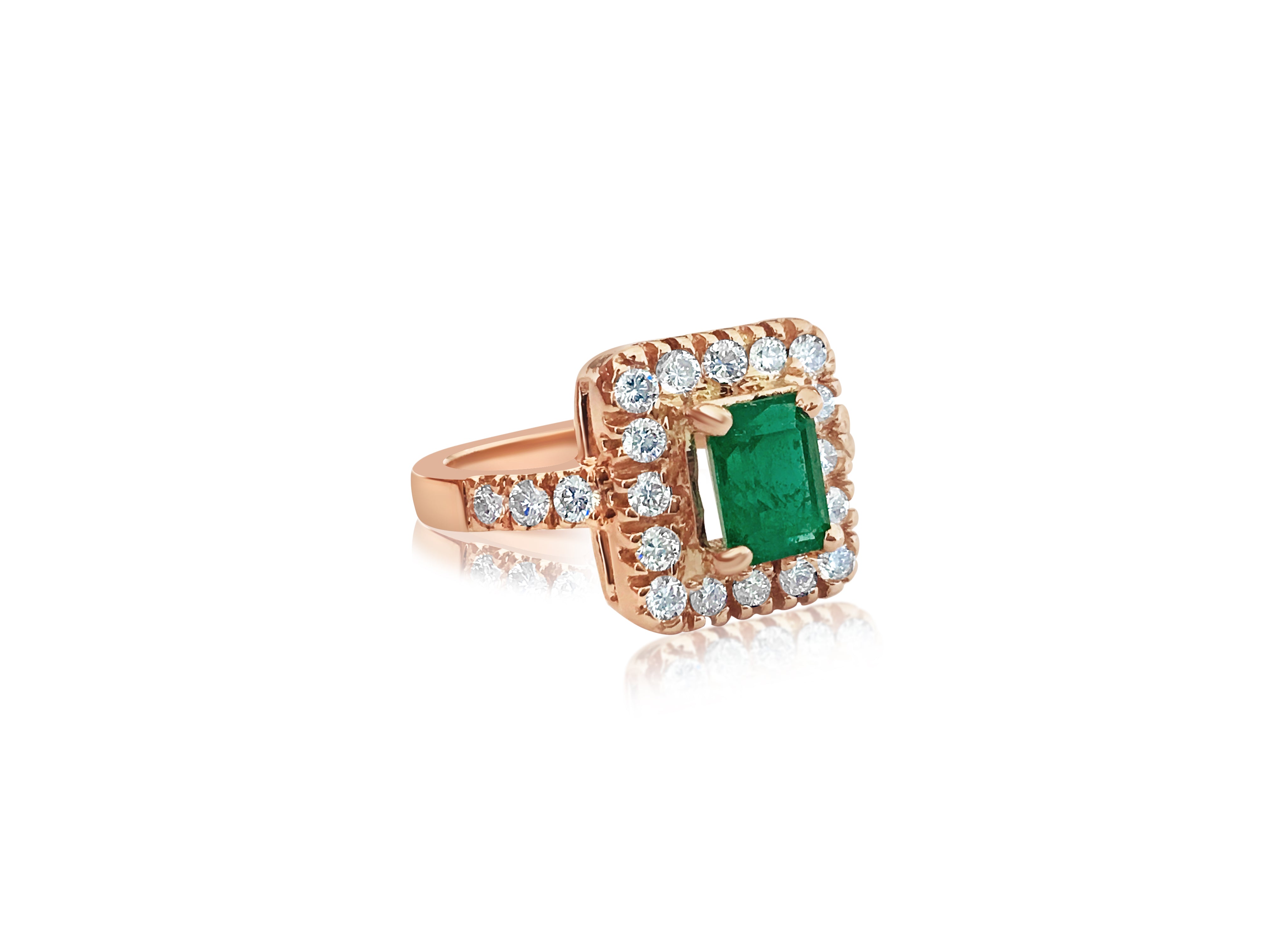 GIA certified, 14K Gold Emerald & Diamond Ring - Prince The Jeweler gia-certified-14k-gold-emerald-diamond-ring, Rings, wk_end_auction