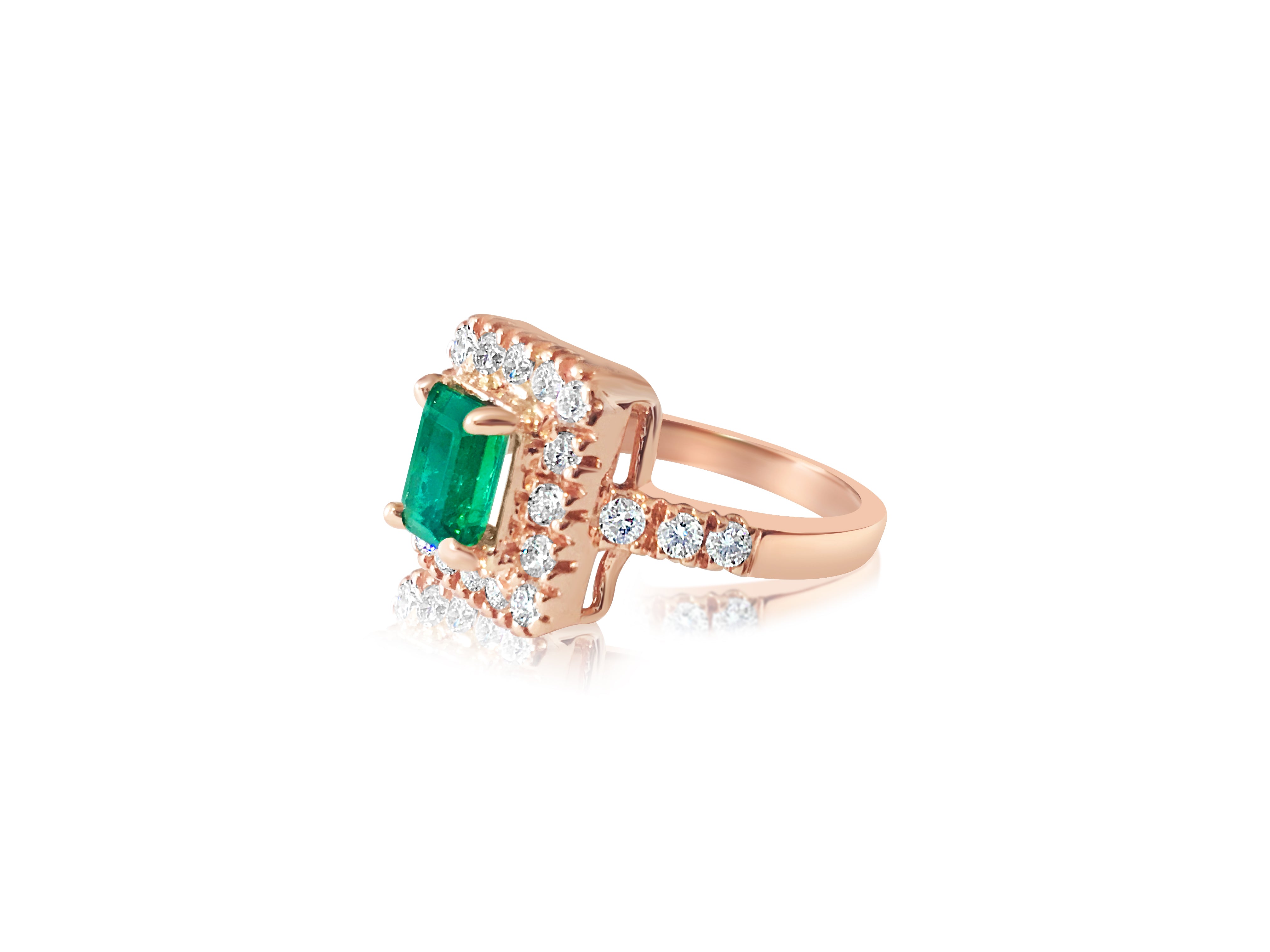 GIA certified, 14K Gold Emerald & Diamond Ring - Prince The Jeweler gia-certified-14k-gold-emerald-diamond-ring, Rings, wk_end_auction