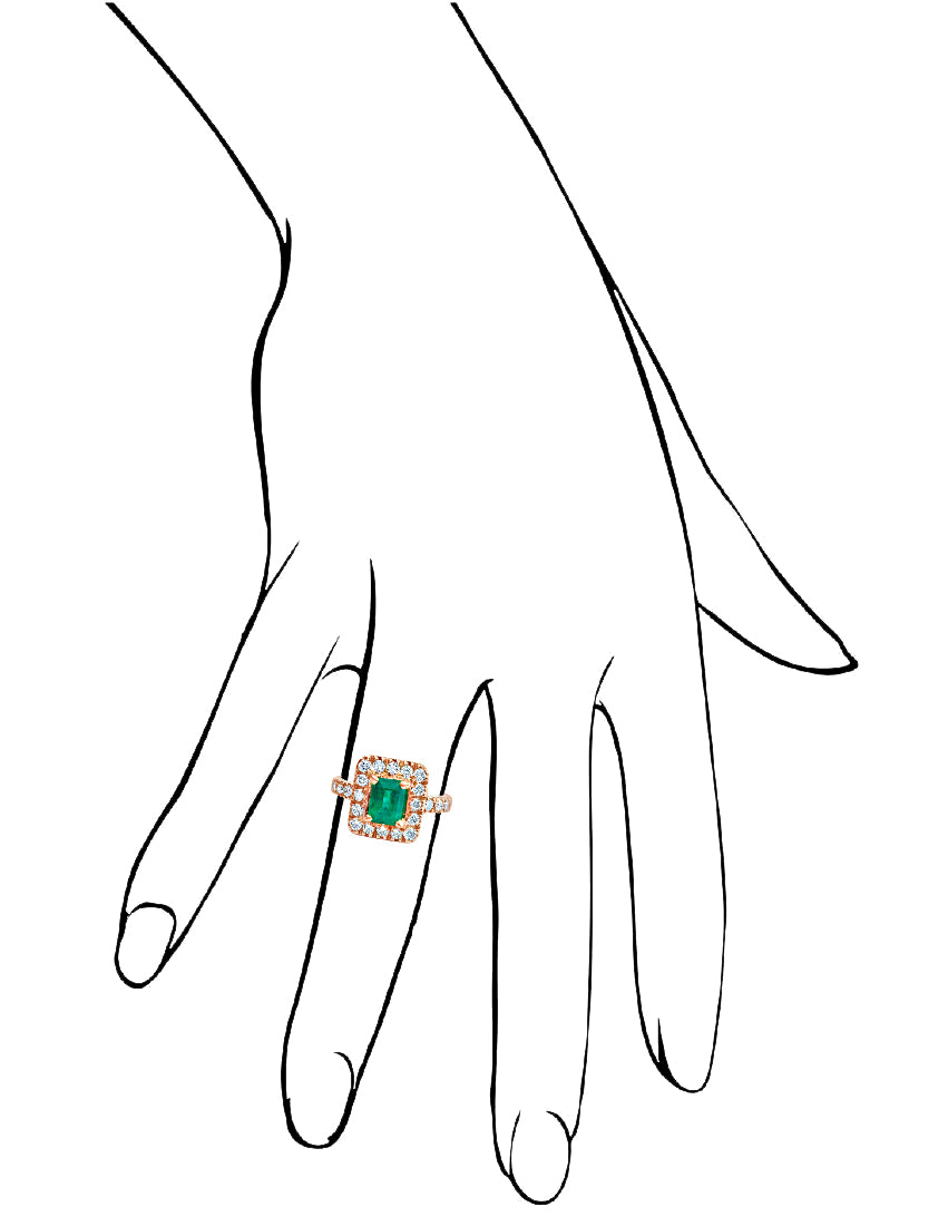 GIA certified, 14K Gold Emerald & Diamond Ring - Prince The Jeweler gia-certified-14k-gold-emerald-diamond-ring, Rings, wk_end_auction