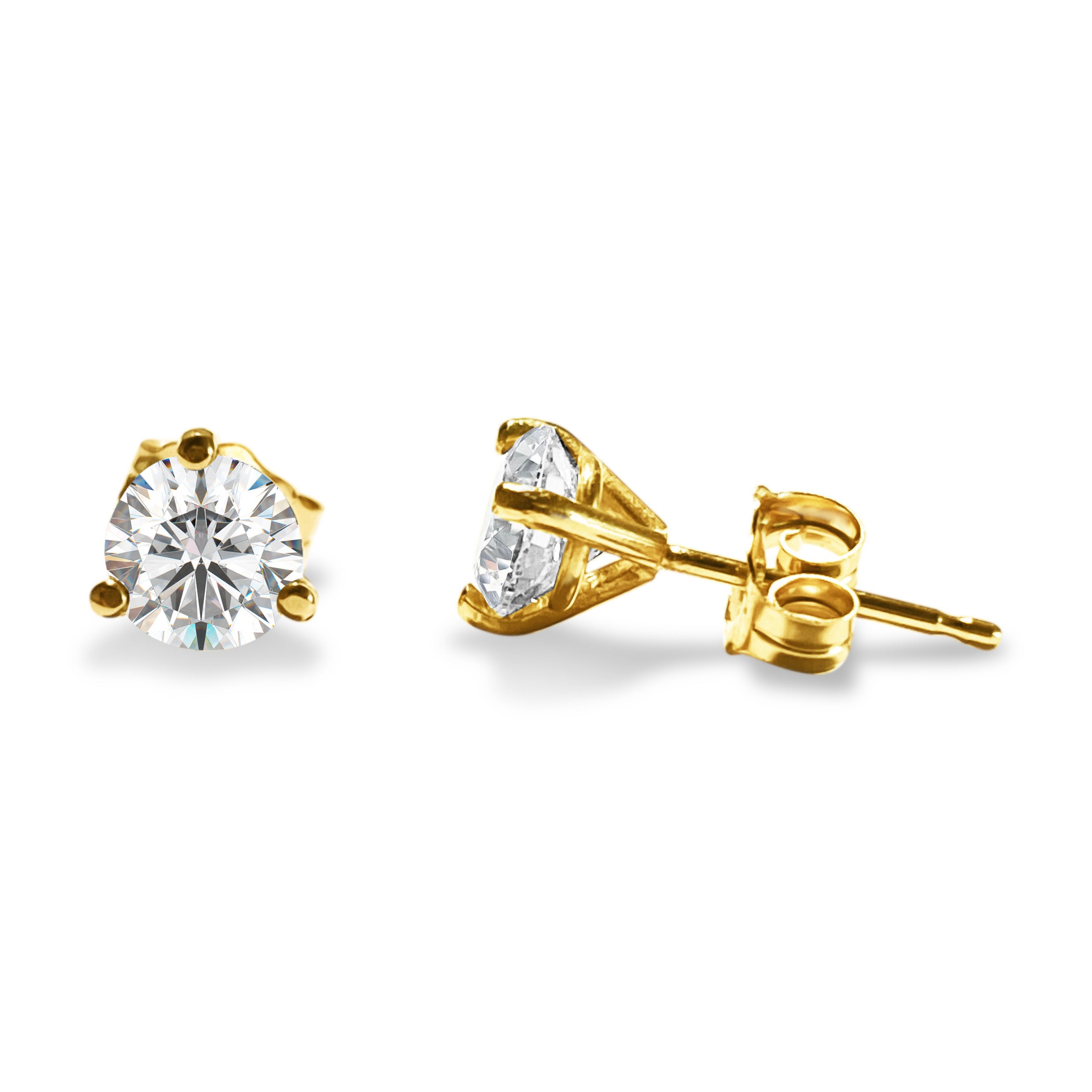 GIA certified 1.20 Carat VVS Diamond Stud Earrings in 14 Karat Gold - Prince The Jeweler gia-certified-1-20-carat-vvs-diamond-stud-earrings-in-14-karat-gold, Earrings