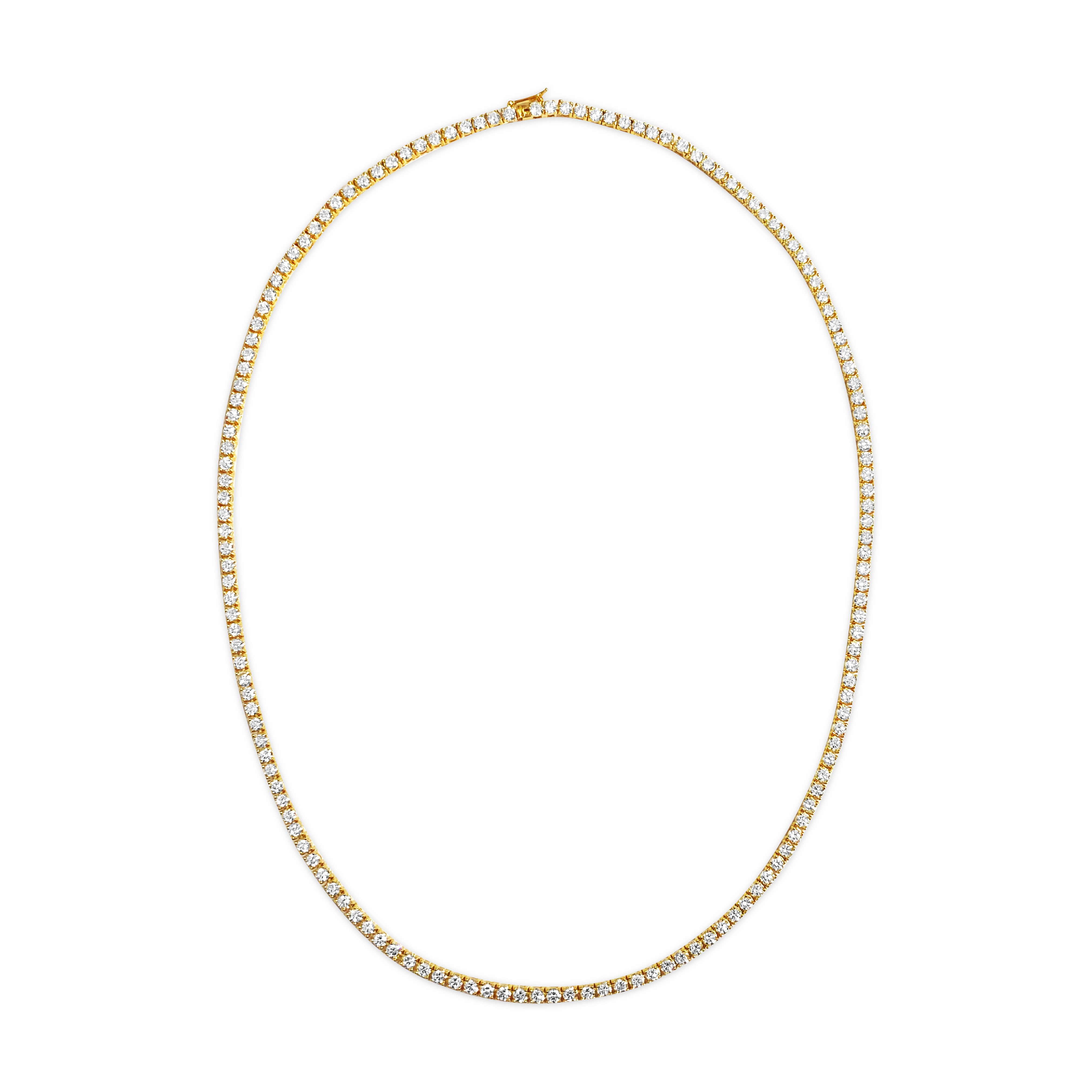 15.00 Carat VVS Diamond Tennis Necklace in 14k Gold - Prince The Jeweler 15-00-carat-vvs-diamond-tennis-necklace-in-14k-gold, Necklaces & Pendants