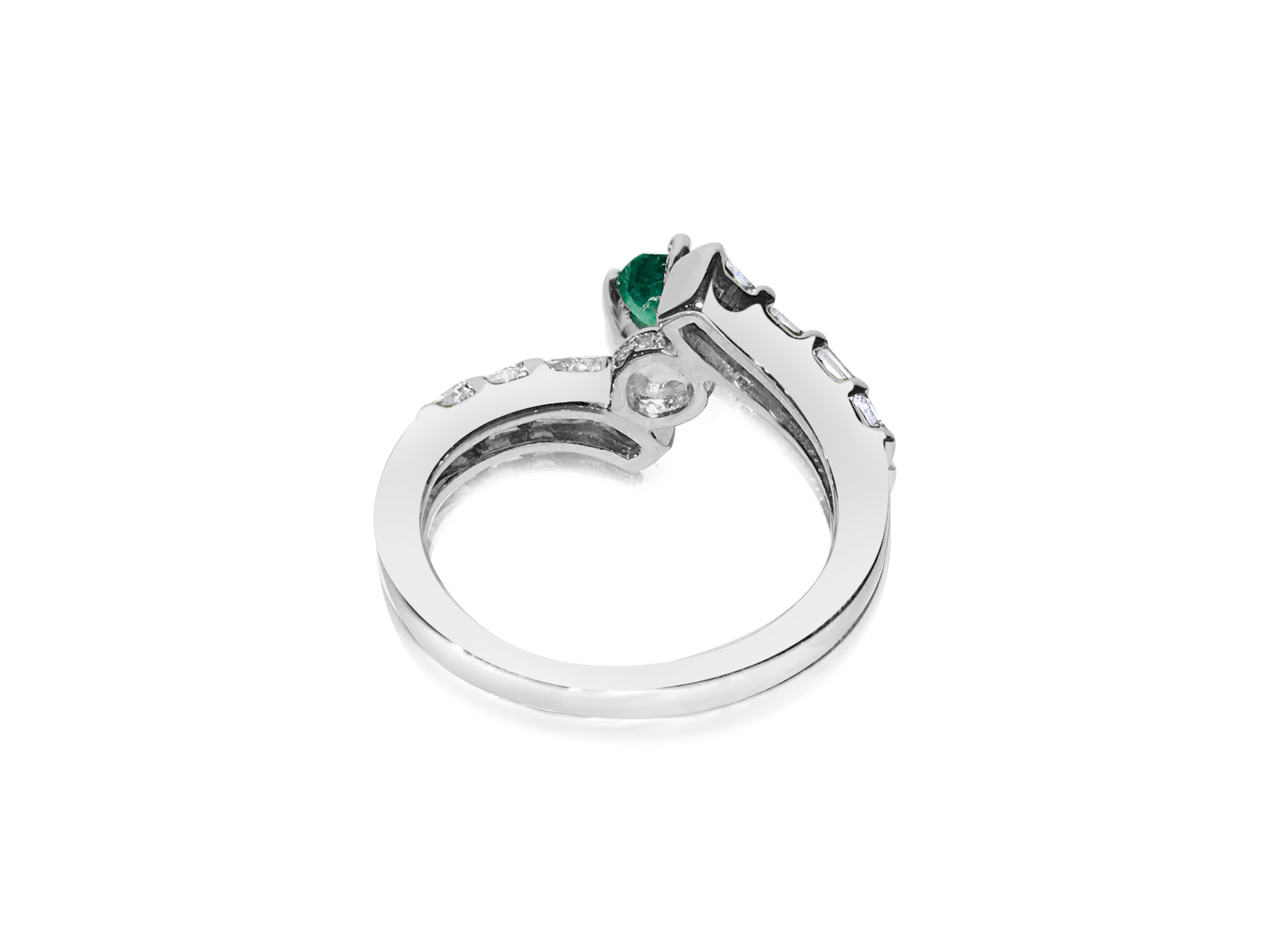 1.70 Carat Diamond & Colombian Emerald Ring in 14K Gold. - Prince The Jeweler 1-70-carat-diamond-colombian-emerald-ring-in-14k-gold, Rings