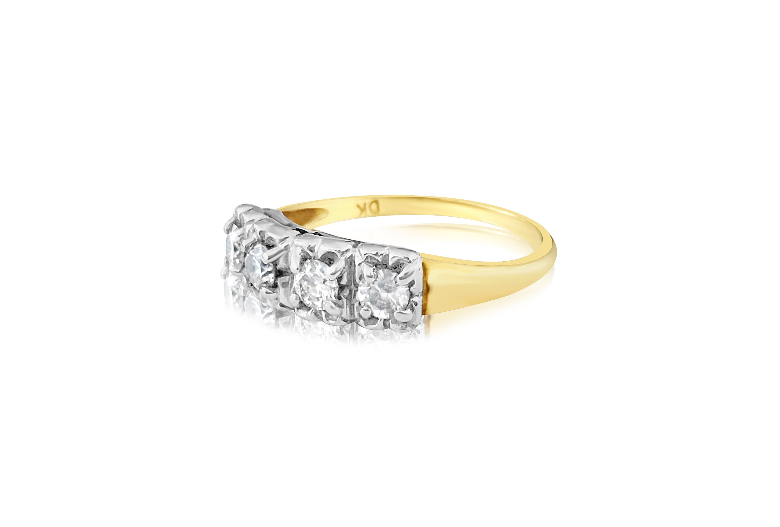 Vintage, Two Tone 0.48 CT Diamond & Gold Ring - Prince The Jeweler vintage-two-tone-0-48-ct-diamond-gold-ring, Rings