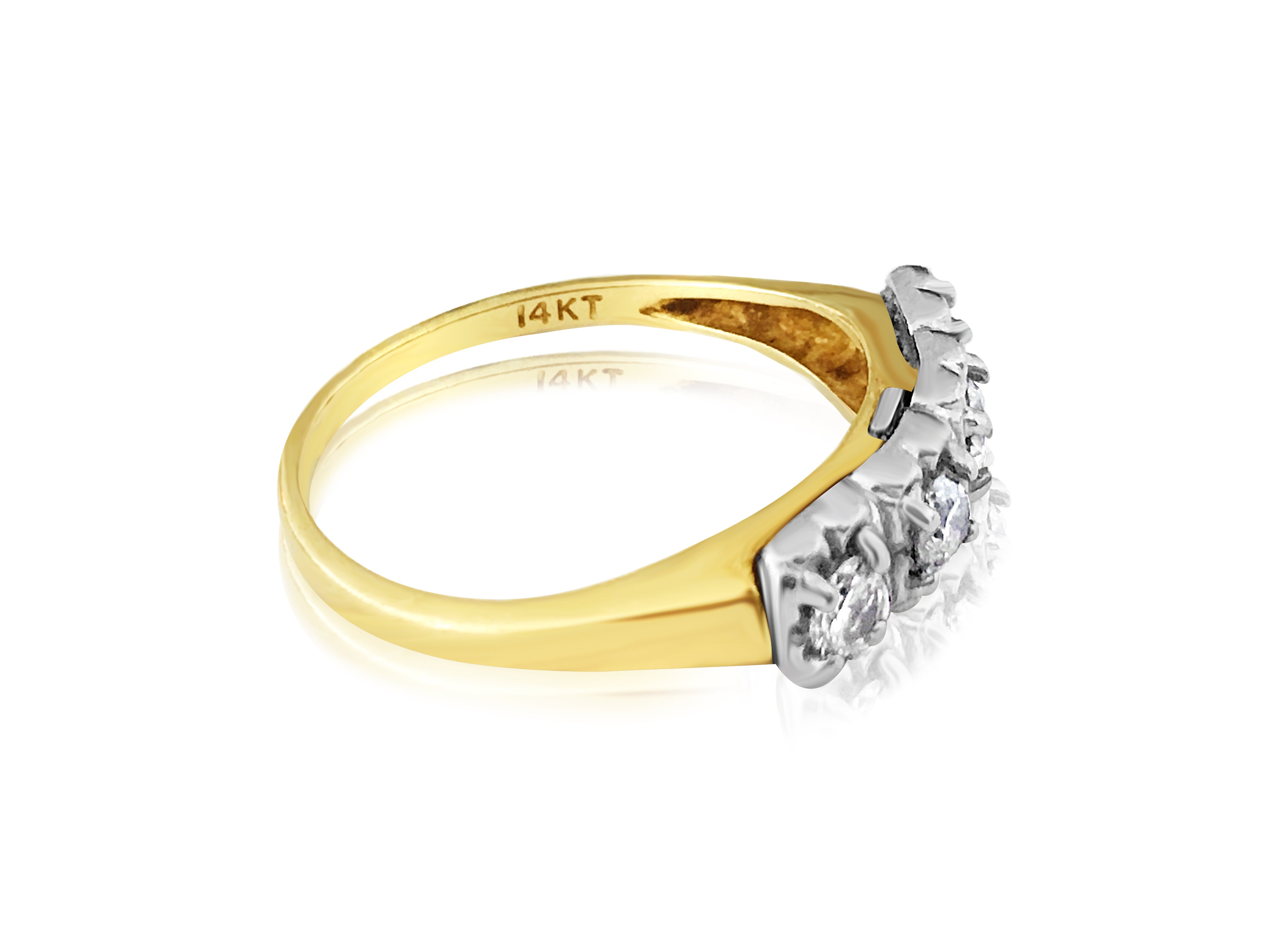 Vintage, Two Tone 0.48 CT Diamond & Gold Ring - Prince The Jeweler vintage-two-tone-0-48-ct-diamond-gold-ring, Rings