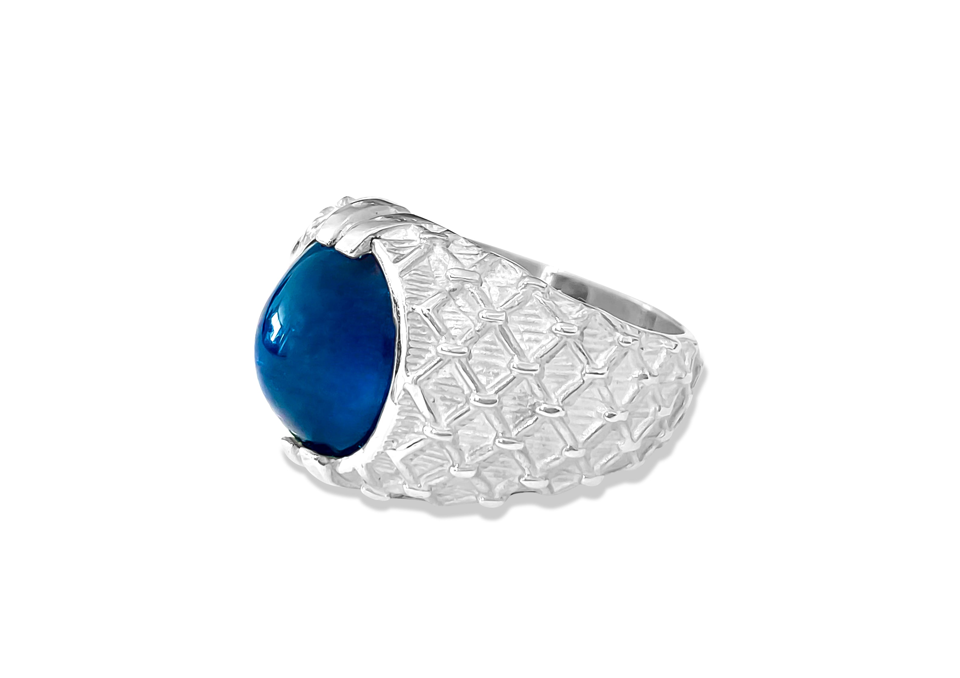 Lucky, Sterling Silver & Natural 6ct Blue Sapphire Ring - Prince The Jeweler lucky-sterling-silver-natural-6ct-blue-sapphire-ring, Rings, wk_end_auction