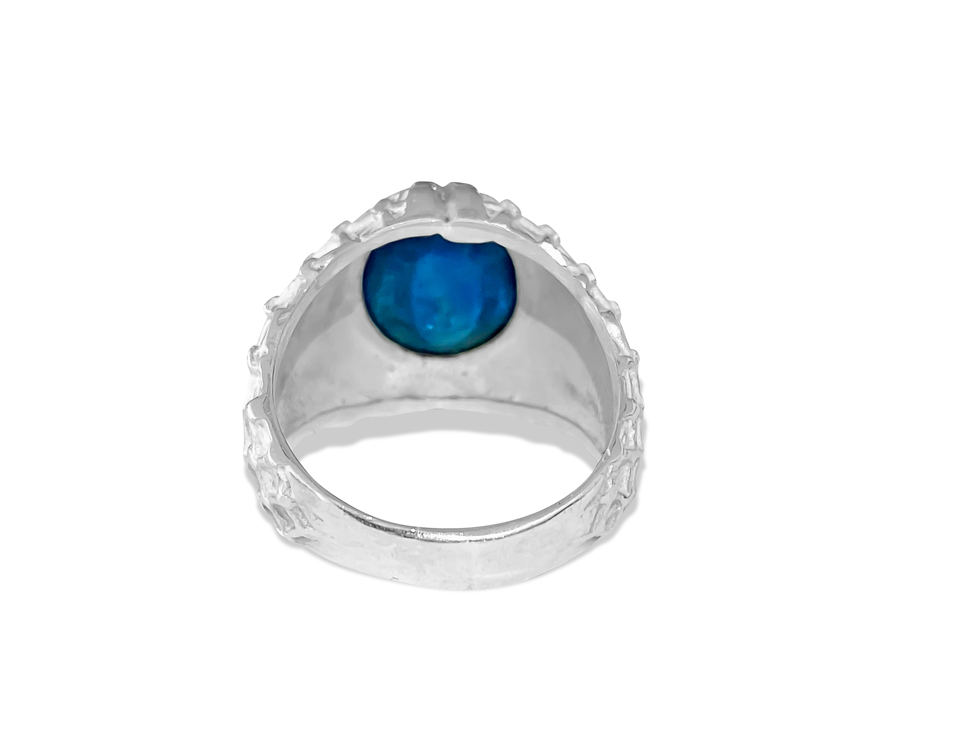 Lucky, Sterling Silver & Natural 6ct Blue Sapphire Ring - Prince The Jeweler lucky-sterling-silver-natural-6ct-blue-sapphire-ring, Rings, wk_end_auction