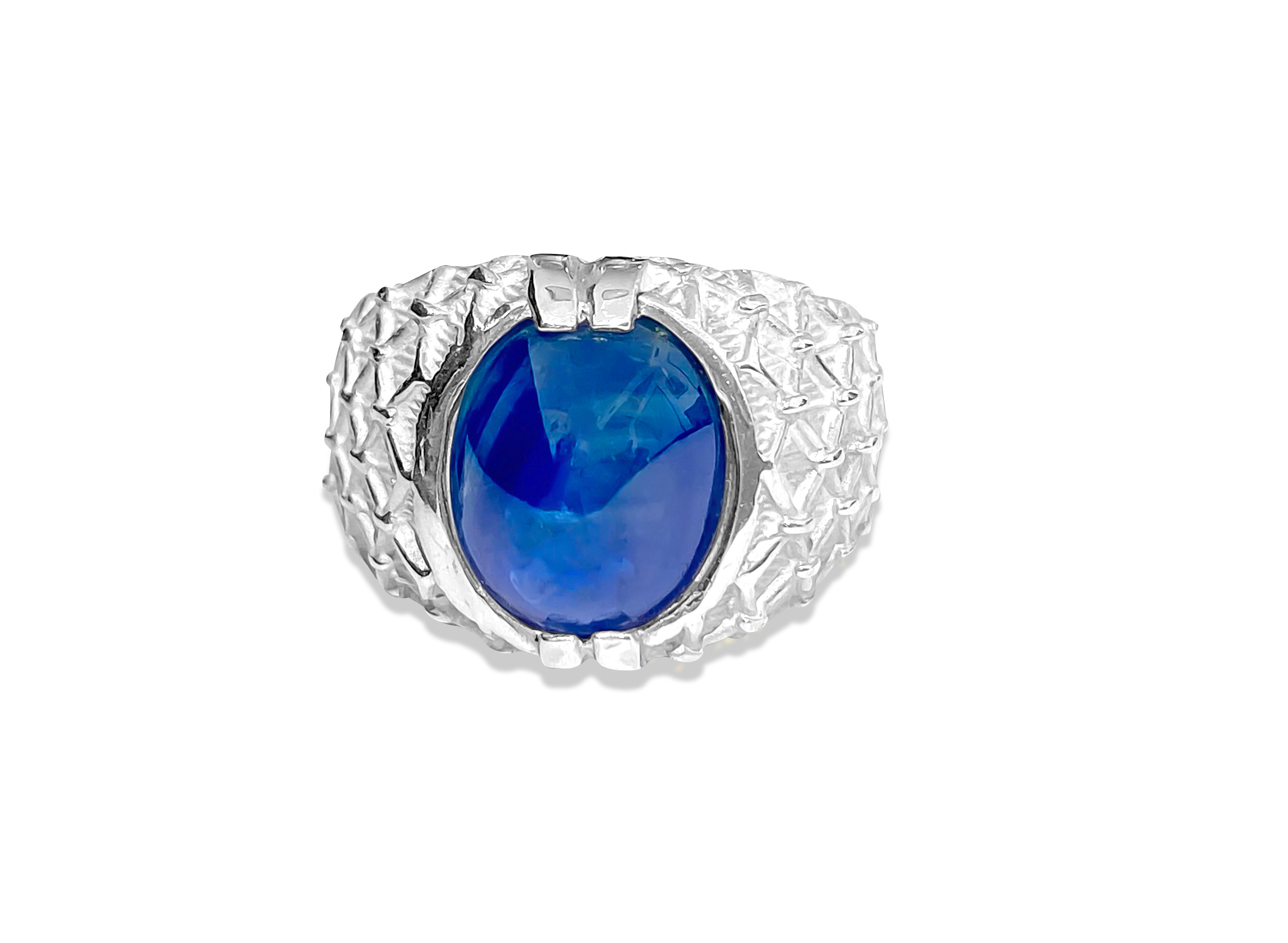 Lucky, Sterling Silver & Natural 6ct Blue Sapphire Ring - Prince The Jeweler lucky-sterling-silver-natural-6ct-blue-sapphire-ring, Rings, wk_end_auction