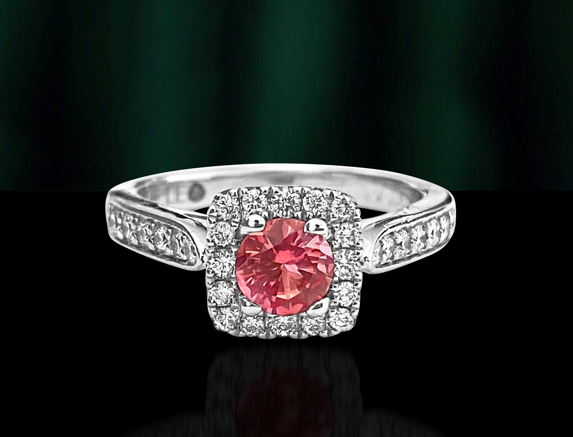 Vintage, 1.20ct Tourmaline & Diamond Ring For Her - Prince The Jeweler vintage-1-20ct-tourmaline-diamond-ring-for-her, Rings