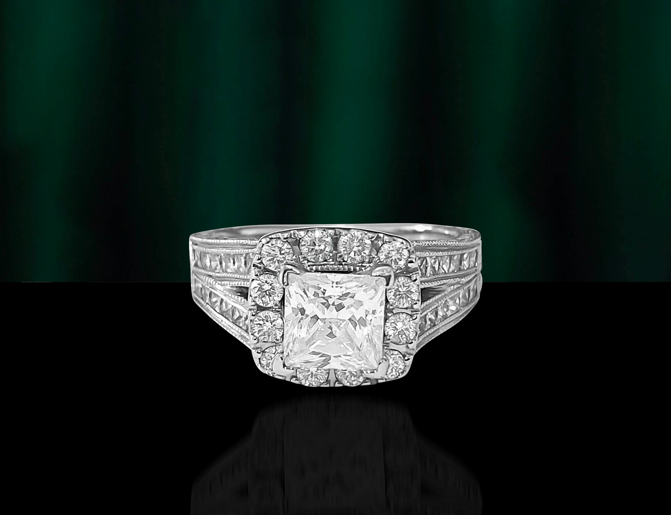1.25ct Diamond Engagement Ring in 14k White Gold. - Prince The Jeweler 1-25ct-diamond-engagement-ring-in-14k-white-gold, Rings, wk_end_auction