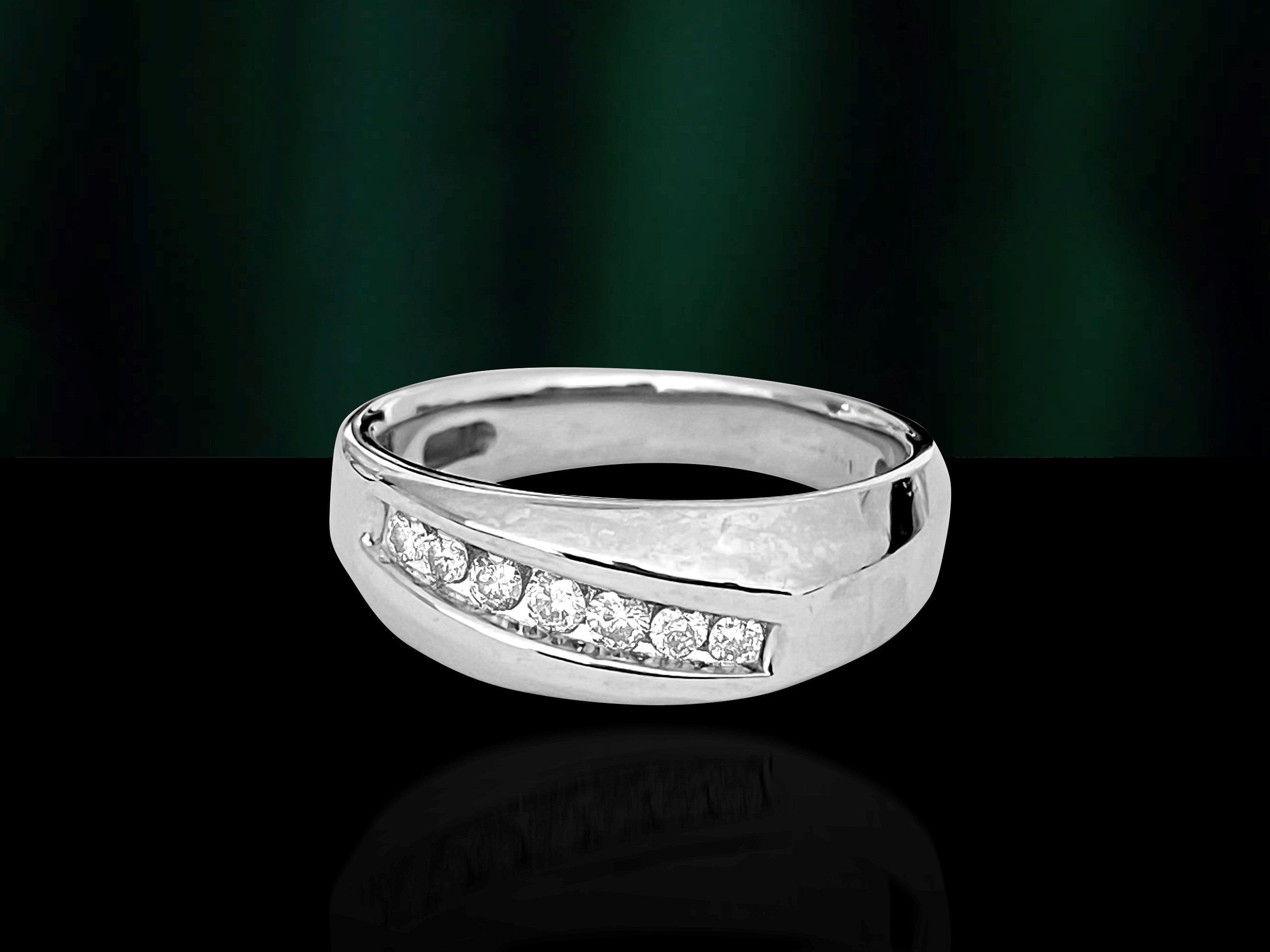 Mens, Diamond & Gold Engagement Band/Ring - Prince The Jeweler mens-diamond-gold-engagement-band-ring, Rings