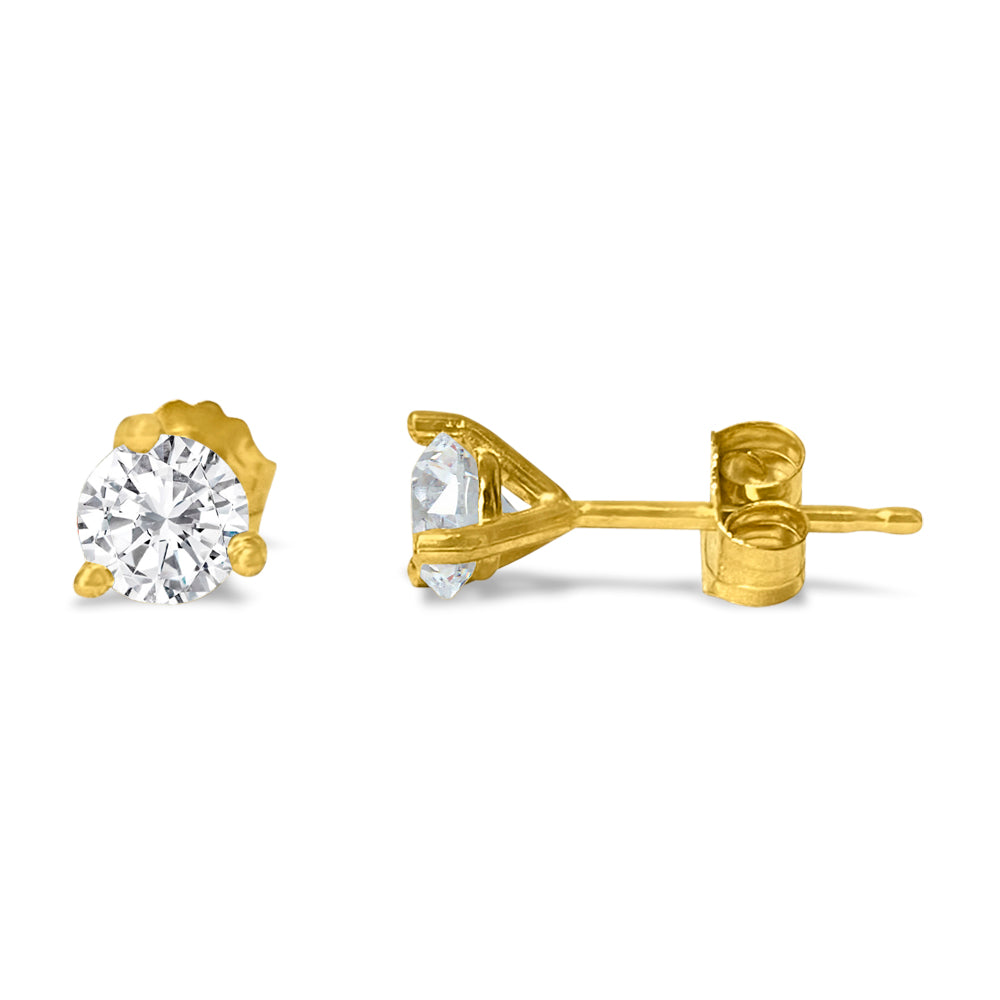 Martini Style 5mm VVS Diamond Studs in 14k Gold - Prince The Jeweler martini-style-5mm-vvs-diamond-studs-in-14k-gold, Earrings