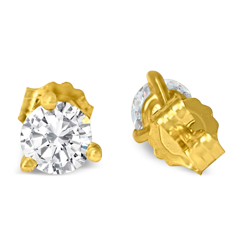 Martini Style 5mm VVS Diamond Studs in 14k Gold - Prince The Jeweler martini-style-5mm-vvs-diamond-studs-in-14k-gold, Earrings