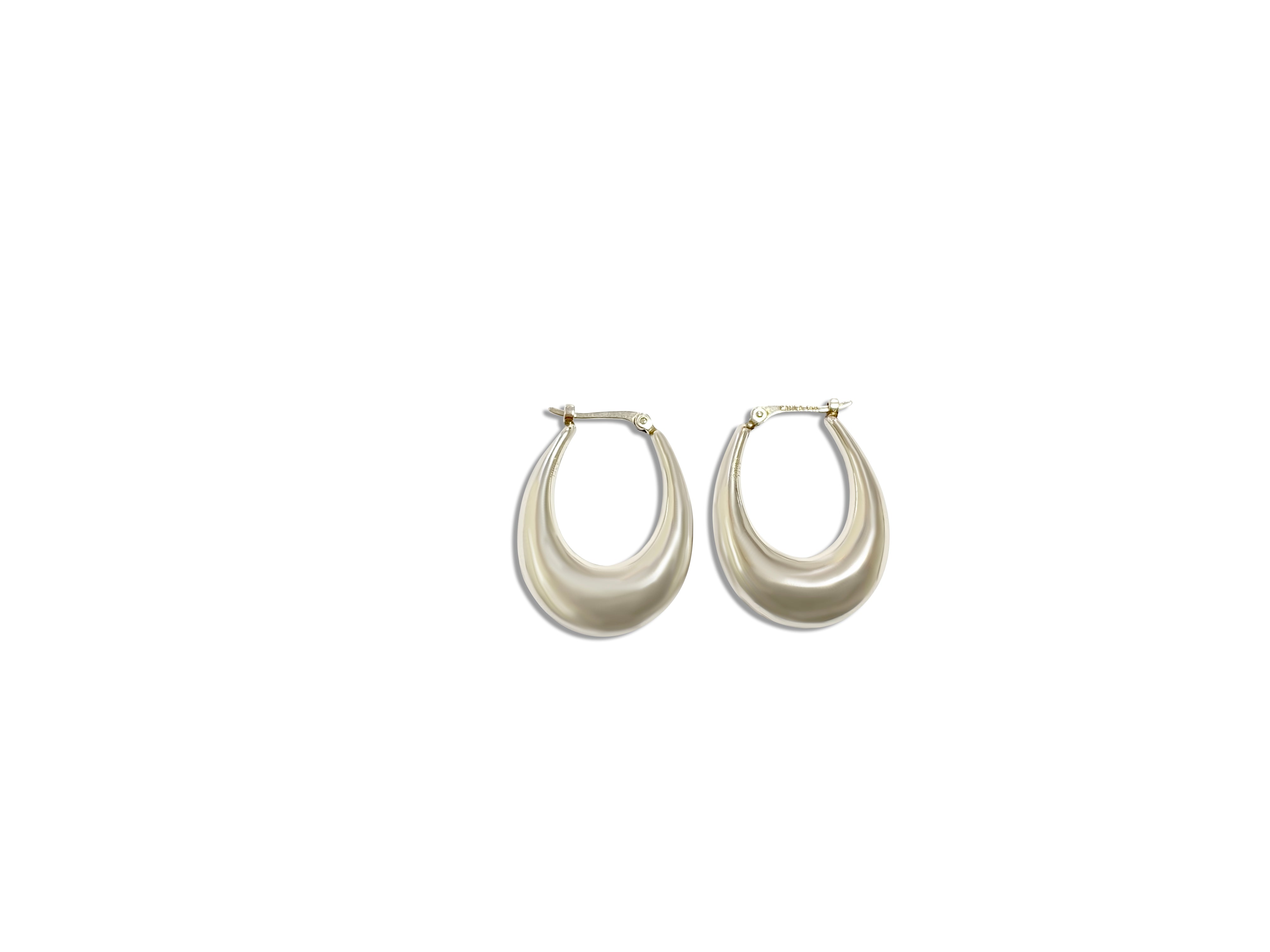 CARLA 14k White Gold Hoop Dangle Earrings - Prince The Jeweler carla-14k-white-gold-hoop-dangle-earrings, Earrings