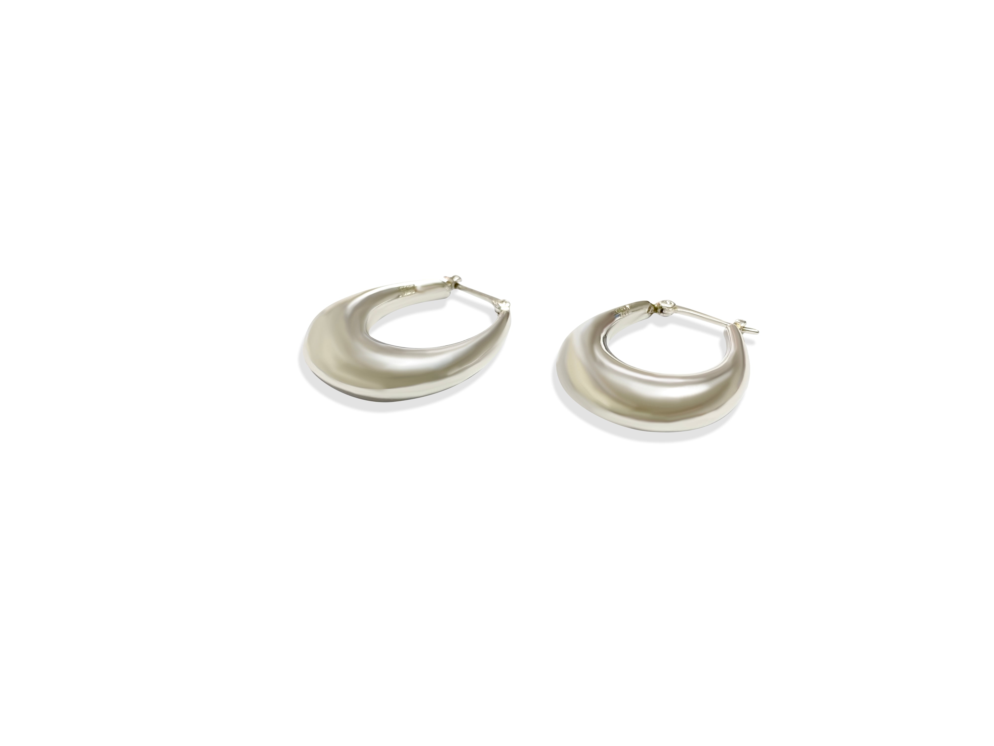 CARLA 14k White Gold Hoop Dangle Earrings - Prince The Jeweler carla-14k-white-gold-hoop-dangle-earrings, Earrings