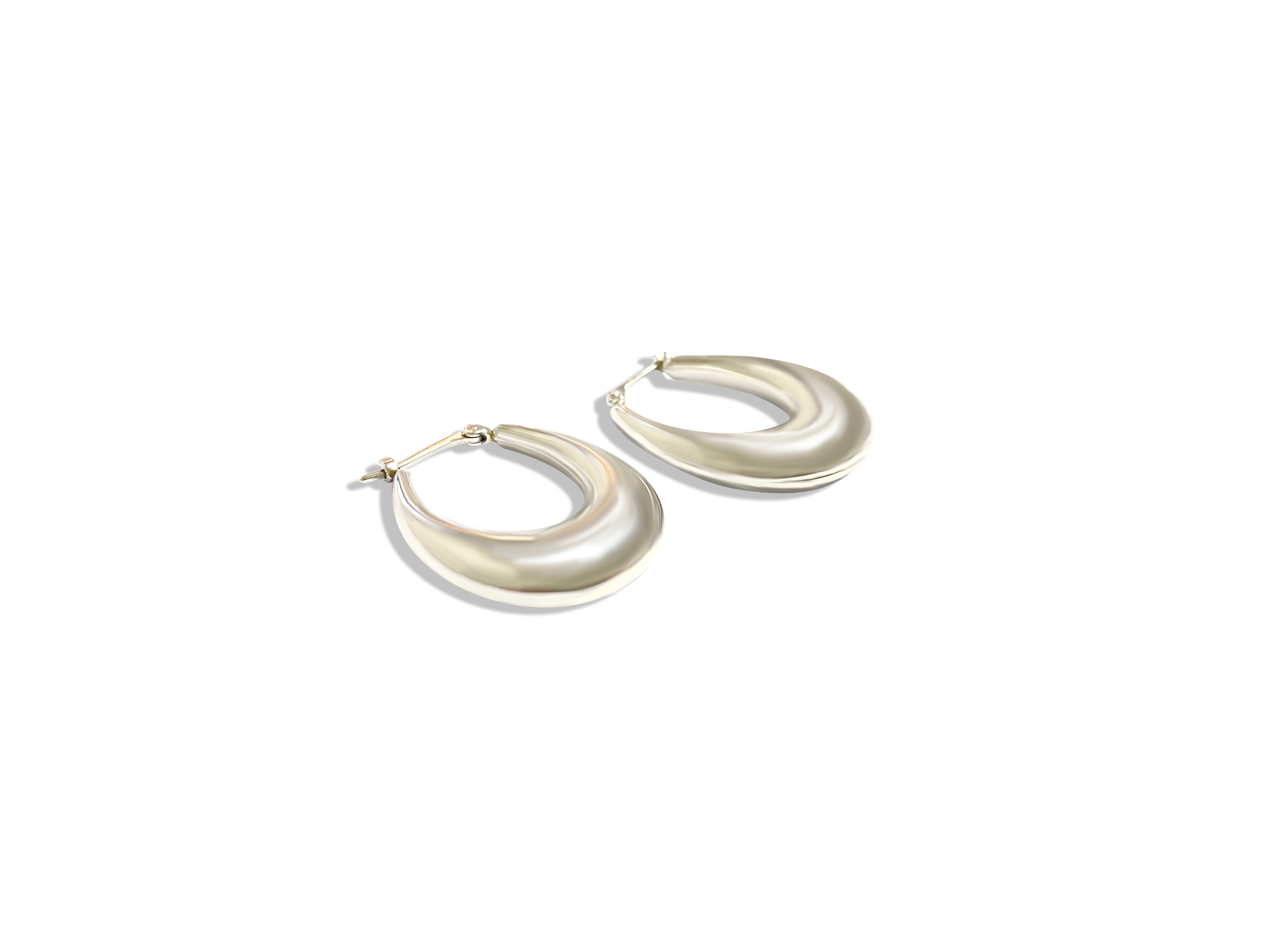 CARLA 14k White Gold Hoop Dangle Earrings - Prince The Jeweler carla-14k-white-gold-hoop-dangle-earrings, Earrings