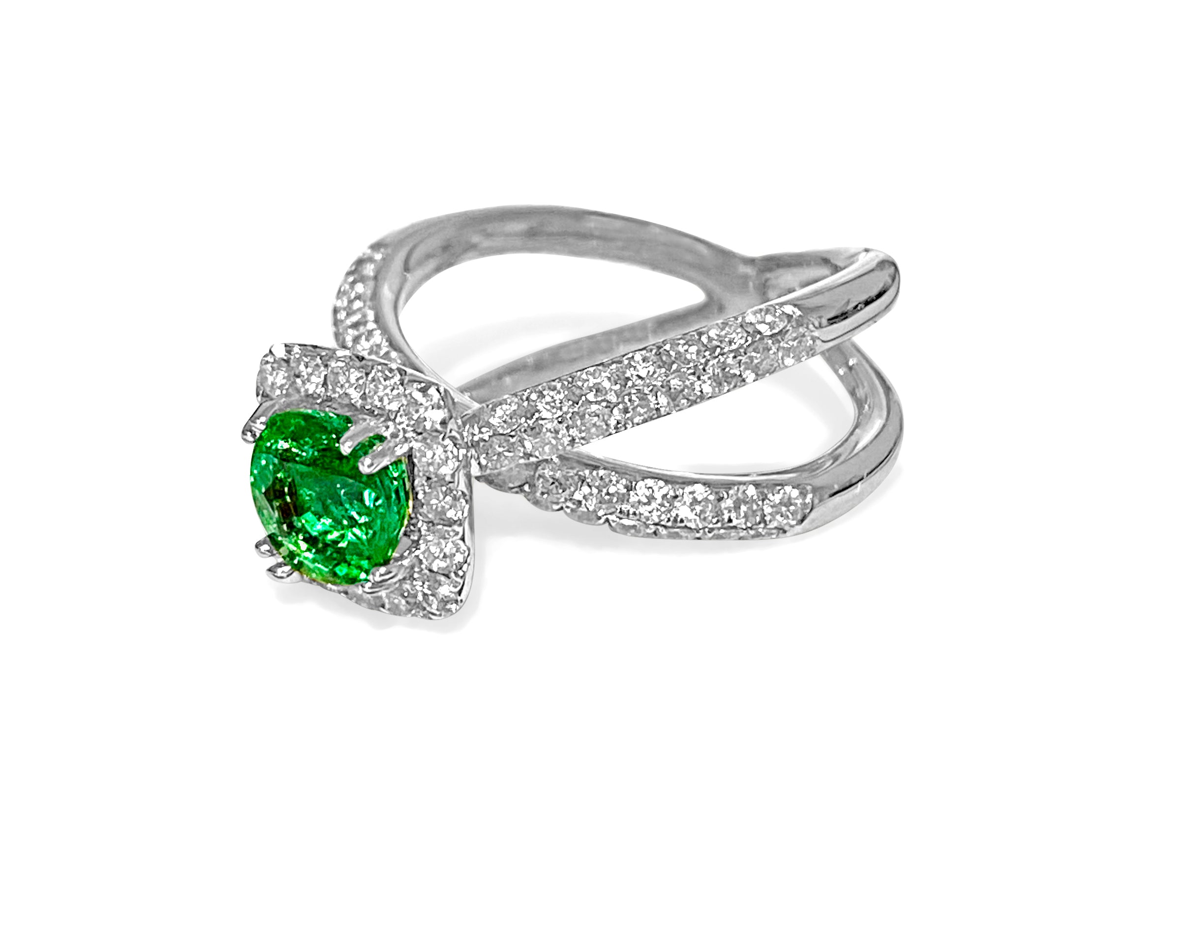 Custom 18K Gold, 3.00ct Diamond & Natural Emerald Ring - Prince The Jeweler custom-18k-gold-3-00ct-diamond-natural-emerald-ring, Rings