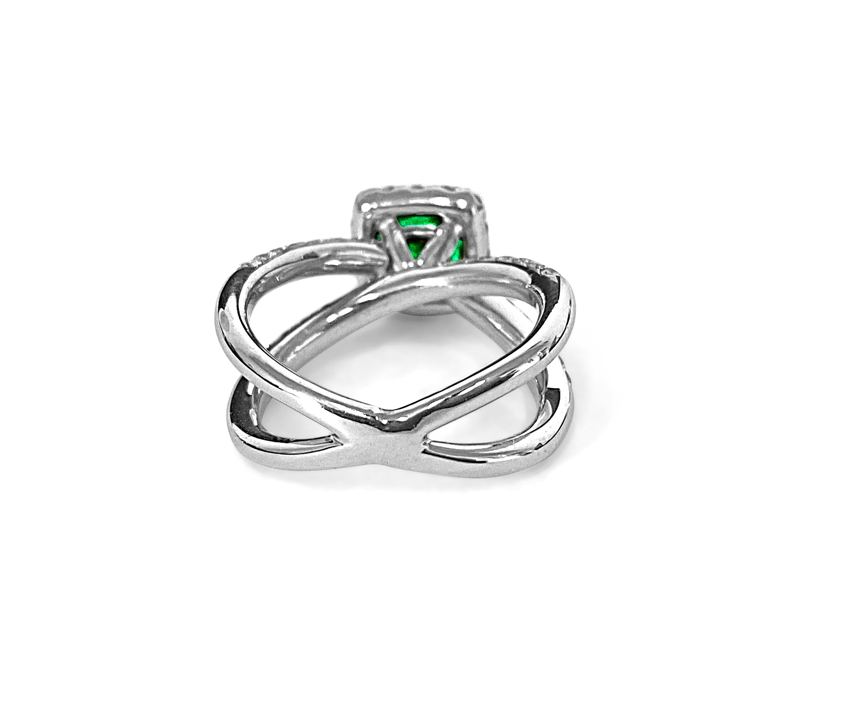Custom 18K Gold, 3.00ct Diamond & Natural Emerald Ring - Prince The Jeweler custom-18k-gold-3-00ct-diamond-natural-emerald-ring, Rings