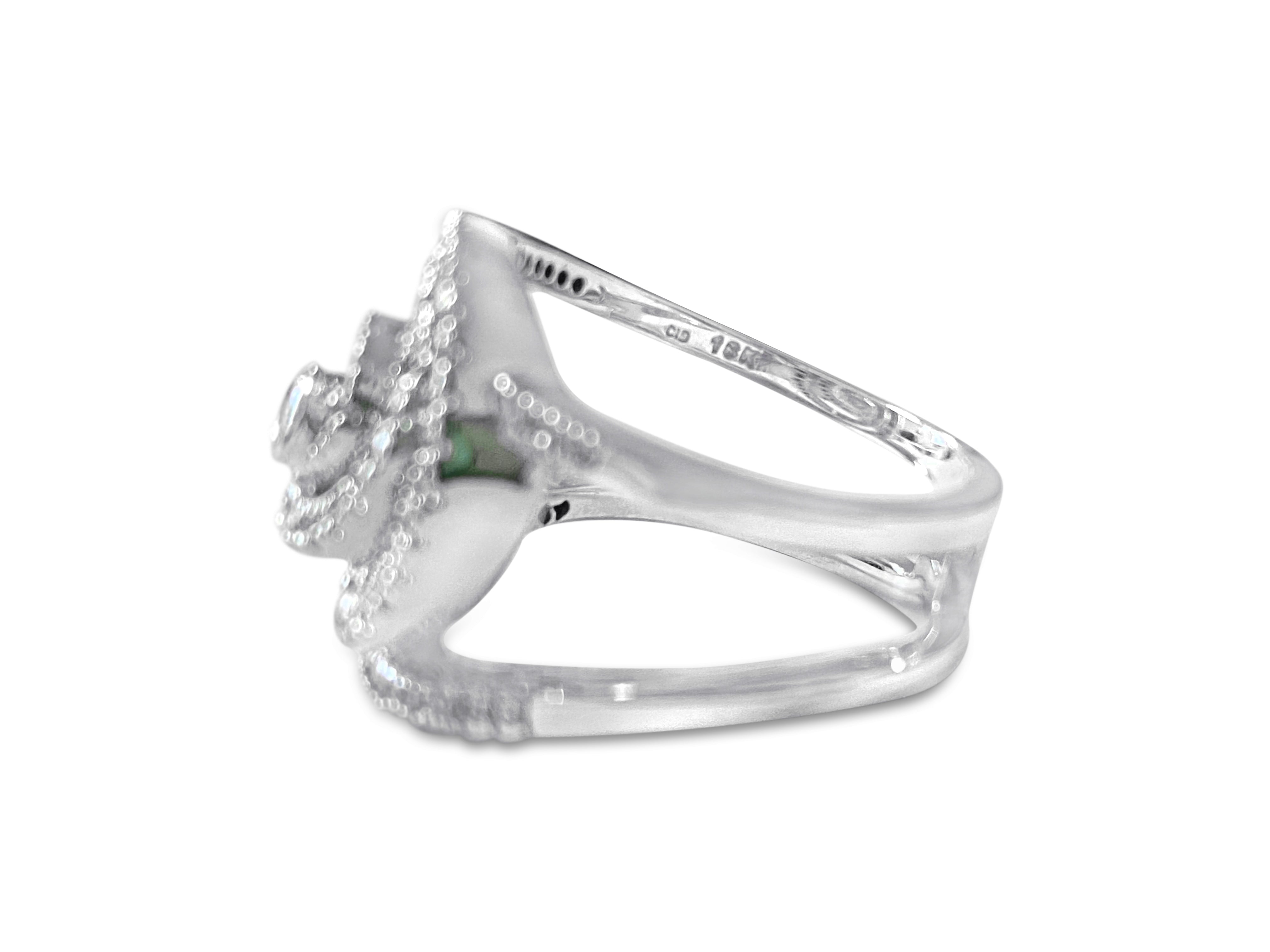 18k White Gold, 1.00ct Diamond Ring Swirl Motif - Prince The Jeweler 14k-white-gold-1-00-ct-diamond-swirl-ring, Rings